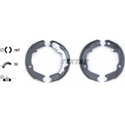  stabdžių trinkelių komplektas, stovėjimo stabdis