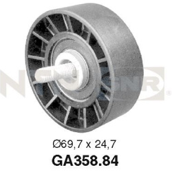  įtempiklio skriemulys, V formos rumbuotas diržas