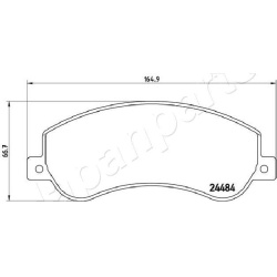  stabdžių trinkelių rinkinys, diskinis stabdys