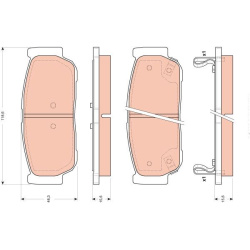  stabdžių trinkelių rinkinys, diskinis stabdys