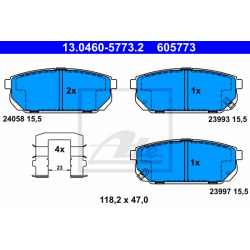  stabdžių trinkelių rinkinys, diskinis stabdys