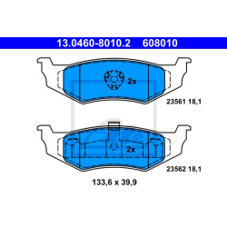  stabdžių trinkelių rinkinys, diskinis stabdys