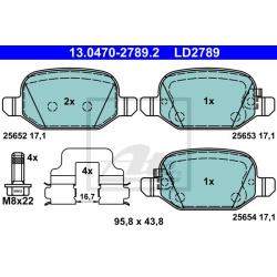  stabdžių trinkelių rinkinys, diskinis stabdys