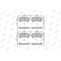  stabdžių trinkelių rinkinys, diskinis stabdys
