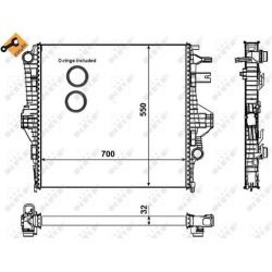  radiatorius, variklio aušinimas <small>EASY FIT</small>