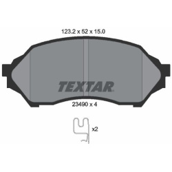 stabdžių trinkelių rinkinys, diskinis stabdys