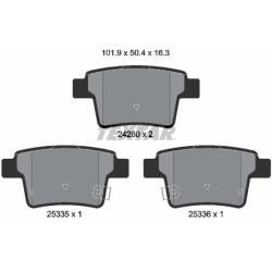  stabdžių trinkelių rinkinys, diskinis stabdys