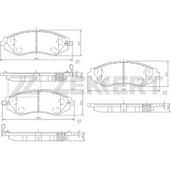  stabdžių trinkelių rinkinys, diskinis stabdys