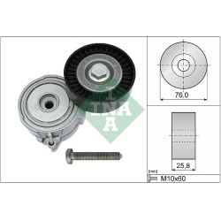  diržo įtempiklis, V formos rumbuotas diržas