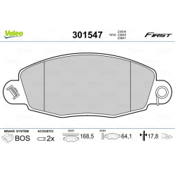  stabdžių trinkelių rinkinys, diskinis stabdys <small>FIRST</small>