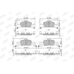  stabdžių trinkelių rinkinys, diskinis stabdys