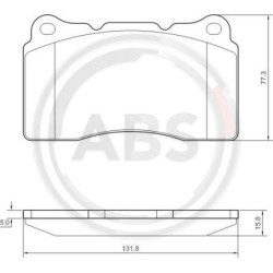  stabdžių trinkelių rinkinys, diskinis stabdys