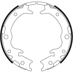  stabdžių trinkelių komplektas, stovėjimo stabdis