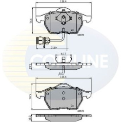  stabdžių trinkelių rinkinys, diskinis stabdys