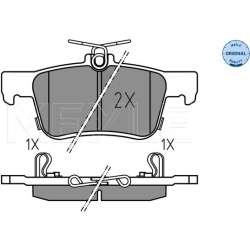  stabdžių trinkelių rinkinys, diskinis stabdys <small>MEYLE-ORIGINAL: True to OE.</small>
