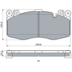  stabdžių trinkelių rinkinys, diskinis stabdys