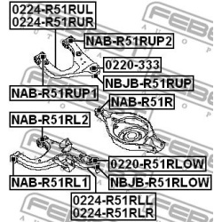  valdymo svirties/išilginių svirčių įvorė