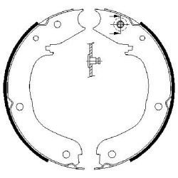  stabdžių trinkelių komplektas, stovėjimo stabdis