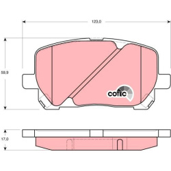 stabdžių trinkelių rinkinys, diskinis stabdys <small>COTEC</small>