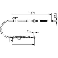 trosas, stovėjimo stabdys  trosas, stovėjimo stabdys