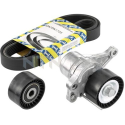  V formos rumbuotas diržas, komplektas