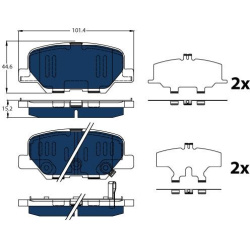 stabdžių trinkelių rinkinys, diskinis stabdys <small>ELECTRIC BLUE</small>  stabdžių trinkelių rinkinys, diskinis stabdys <small>ELECTRIC BLUE</small>