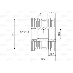 laisvos eigos sankaba, kint. sr. generatorius <small>VALEO NEW SPARE PART</small>  laisvos eigos sankaba, kint. sr. generatorius <small>VALEO NEW SPARE PART</small>