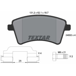  stabdžių trinkelių rinkinys, diskinis stabdys <small>Q+</small>