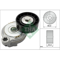  diržo įtempiklis, V formos rumbuotas diržas