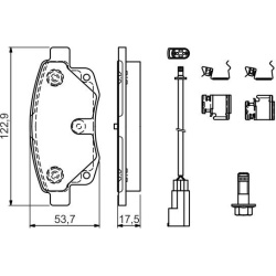  stabdžių trinkelių rinkinys, diskinis stabdys