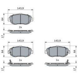  stabdžių trinkelių rinkinys, diskinis stabdys
