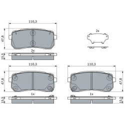  stabdžių trinkelių rinkinys, diskinis stabdys