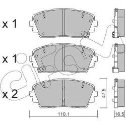  stabdžių trinkelių rinkinys, diskinis stabdys
