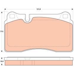  stabdžių trinkelių rinkinys, diskinis stabdys