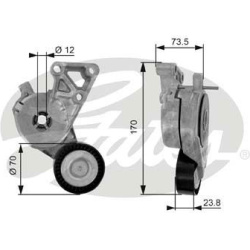  diržo įtempiklis, V formos rumbuotas diržas <small>DriveAlign™</small>