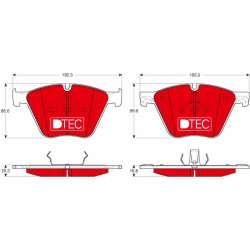  stabdžių trinkelių rinkinys, diskinis stabdys <small>DTEC COTEC</small>