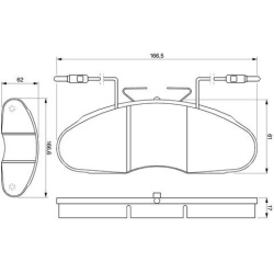  stabdžių trinkelių rinkinys, diskinis stabdys