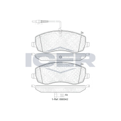  stabdžių trinkelių rinkinys, diskinis stabdys