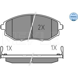  stabdžių trinkelių rinkinys, diskinis stabdys <small>MEYLE-ORIGINAL: True to OE.</small>