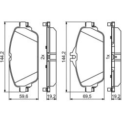  stabdžių trinkelių rinkinys, diskinis stabdys