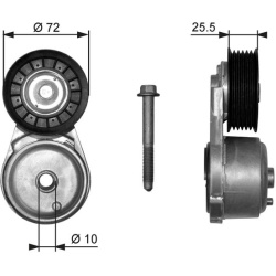  diržo įtempiklis, V formos rumbuotas diržas <small>DriveAlign™</small>