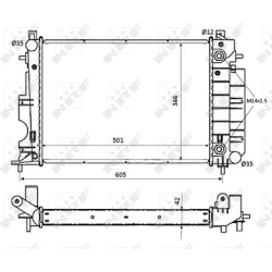  radiatorius, variklio aušinimas <small>EASY FIT</small>