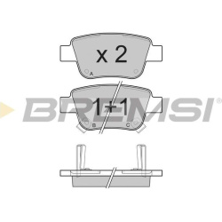  stabdžių trinkelių rinkinys, diskinis stabdys