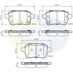 stabdžių trinkelių rinkinys, diskinis stabdys