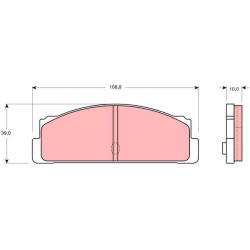  stabdžių trinkelių rinkinys, diskinis stabdys