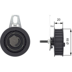  įtempiklio skriemulys, paskirstymo diržas <small>PowerGrip™</small>