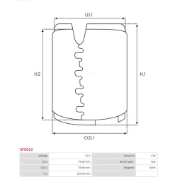  polių apvija, starteris <small>Brand new AS-PL</small>
