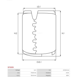  polių apvija, starteris <small>Brand new AS-PL</small>