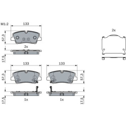  stabdžių trinkelių rinkinys, diskinis stabdys