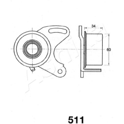  įtempiklis, paskirstymo diržas